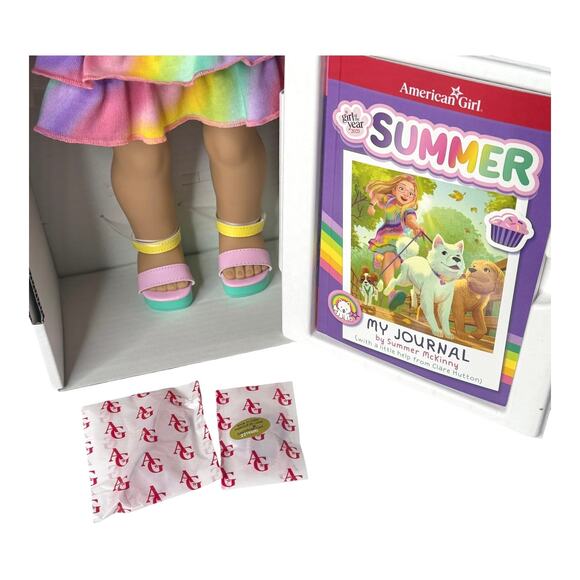 American Girl Of Year Summer Doll In Meet Outfit Eyeglasses Shoes Journal Box - Picture 5 of 16